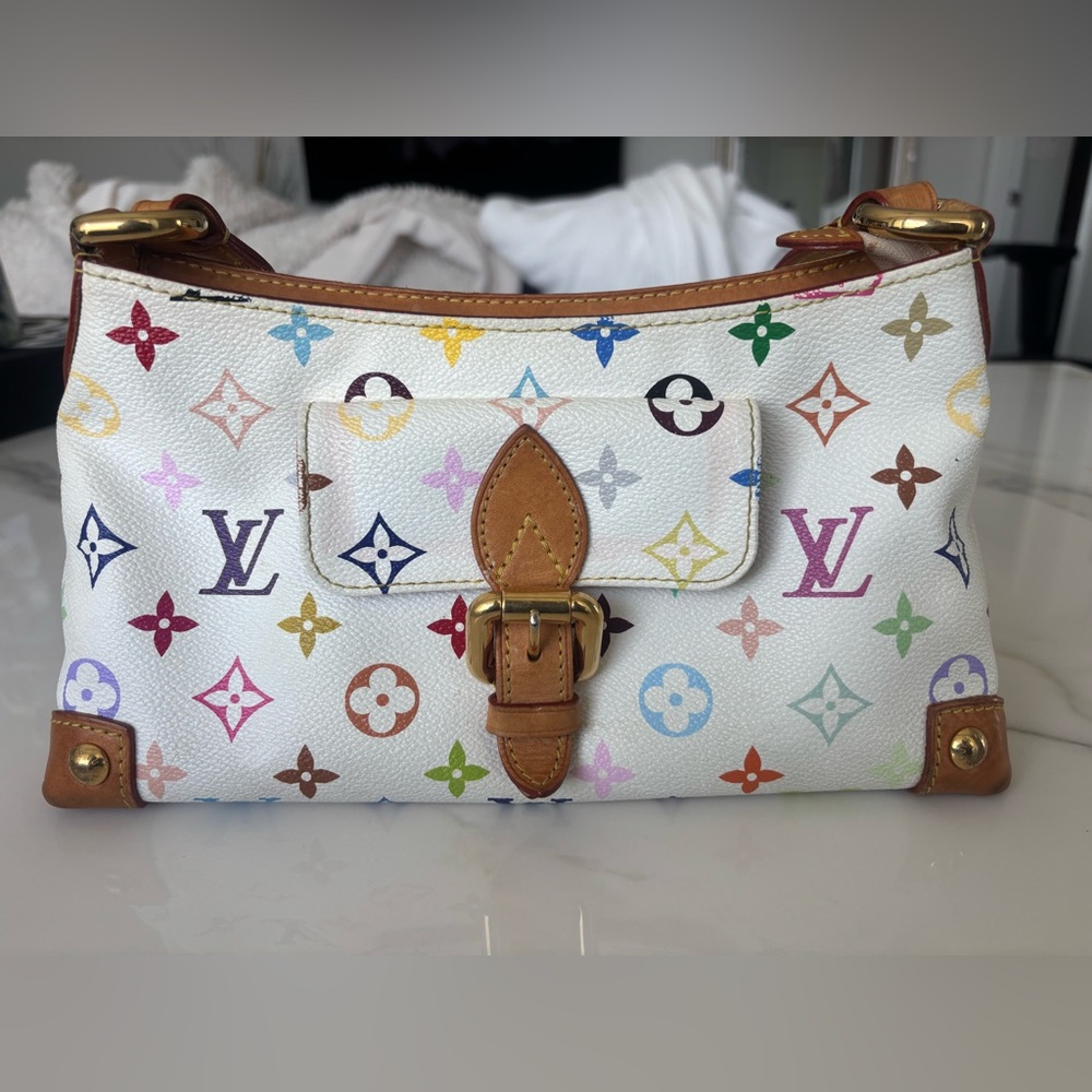 Louis Vuitton Murakami Eliza White Multicolor Monogram Shoulder Bag